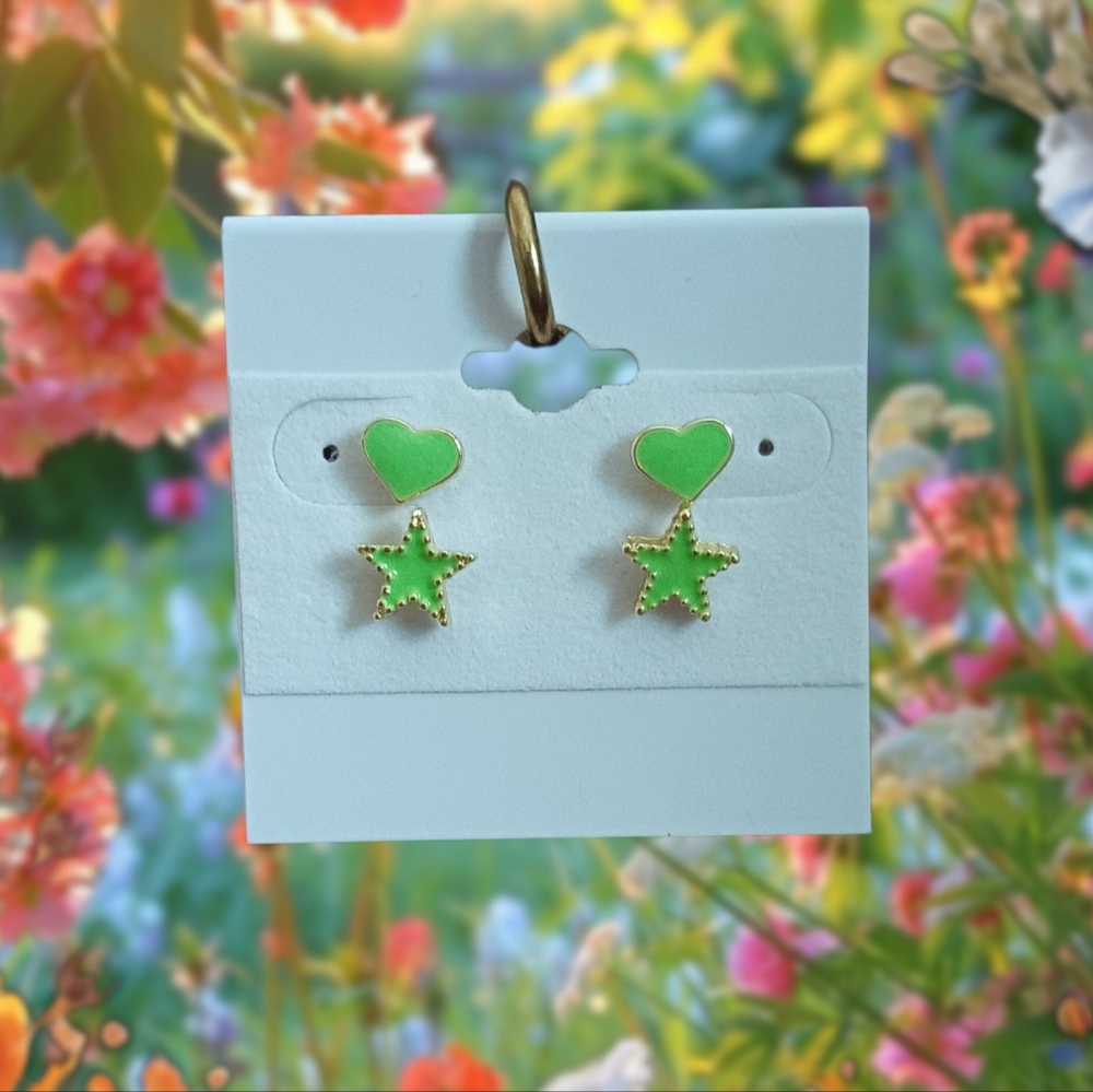 Hearts & Stars Earring Set - Picture 1 of 2